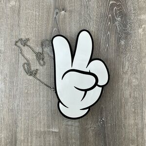 Mickey Mouse peace sign purse by Cakeworthy